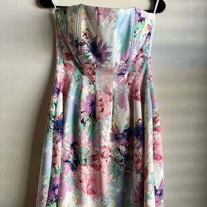 Floral Strapless Dress